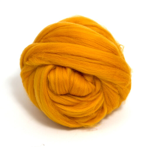 100g Dyed Merino Wool Top Marigold Orange Dreads Needle Spinning Felting Roving