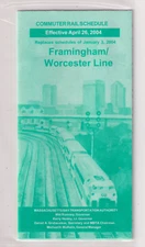 BOSTON  - MBTA      South Station   WORCESTER      April  26, 2004    (  MINT )