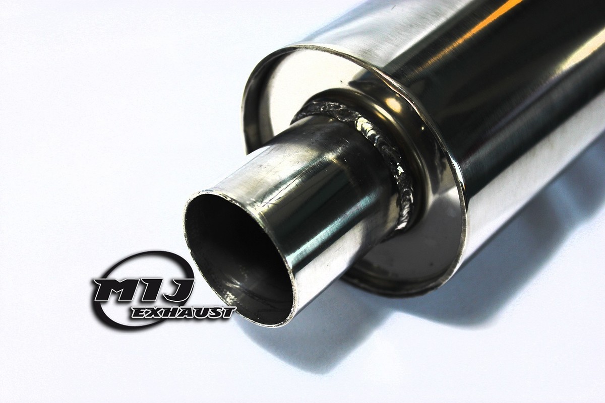 15Ja]2'' Inlet Outlet 12 Universal Exhaust Turbine Muffler Resonator Stainless Steel I.147733279