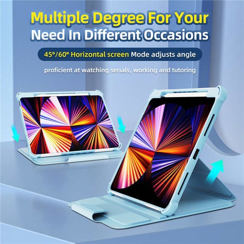 Smart Case Lederhülle drehbar Ständer für iPad Air 4 5. Gen 10,9" Pro 11" 12,9" - Bild 9 von 60