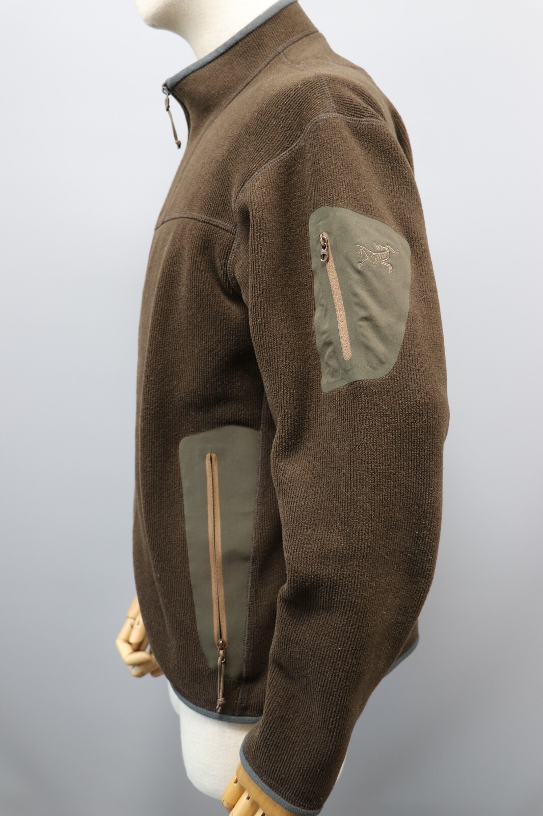 ARC'TERYX Giacca ARCTERYX vintage made in Canada tre tasche pile marrone full zip taglia M