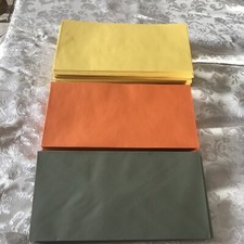 110 St&uuml;ck farbige Briefumschl&auml;ge 10 gr&uuml;ne,50 orange,50 gelbe Kuvert,ca.22x11 cm