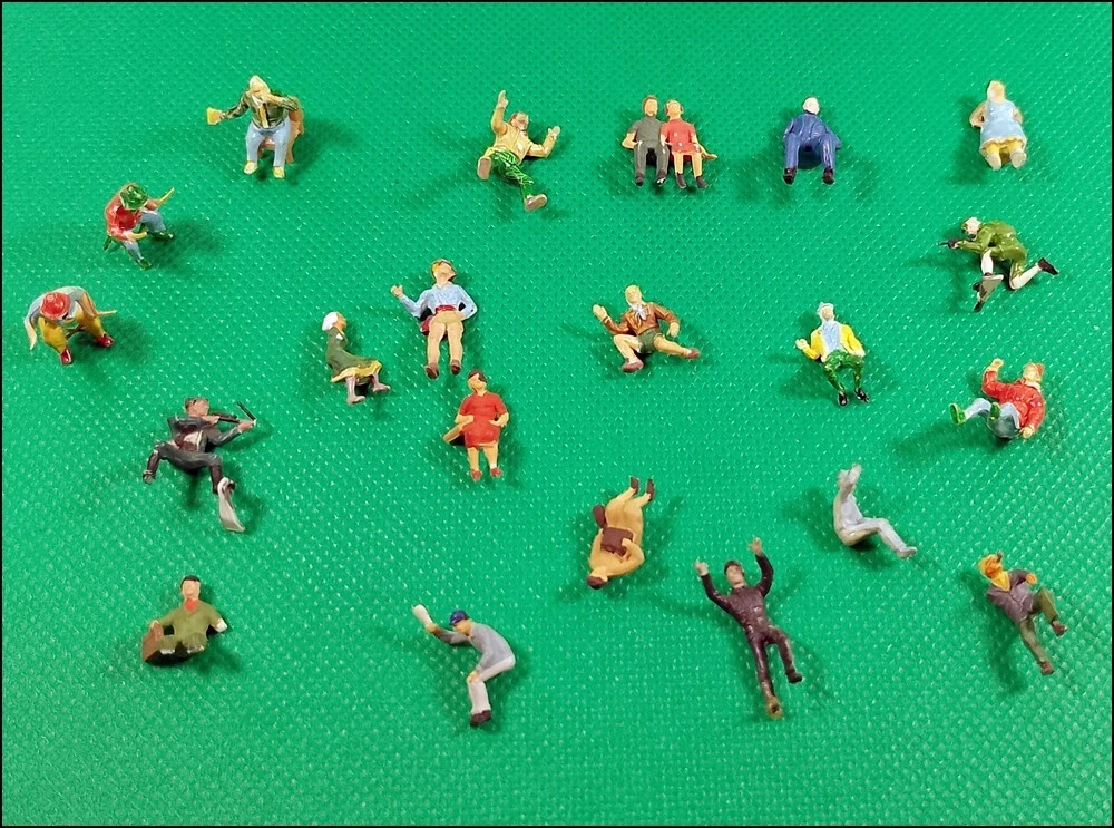 25 Modellini Di Persone In Scala 1:87 (HO) – Figure Passeggeri Dipinte A Mano – Per Diorami E Treni – Colori Misti - 6