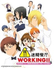 Working  Wagnaria Season 1-3 1-52 End Anime DVD English Sub  Free Gift 