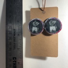 Pendientes Muhammad Ali, After Sonny Liston Nockout, tachuelas muy ligeras unisex
