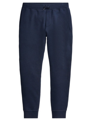 Ralph Lauren Purple Label Embroidered Logo Navy Fleece Relax Jogger Track Pants