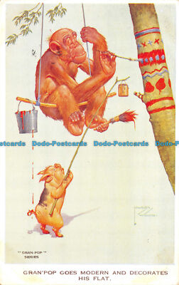 R109247 Gran Pop wird modern und schmückt seine Wohnung. Valentine. Lawson Holz. 194