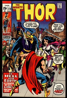 Thor #179 Marvel 1970 (FN+) Final Kirby Issue - Neal Adams Cover L@@K!