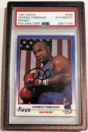 GEORGE FOREMAN Signed 1991 Kayo Promo AUTO PSA/DNA Certified Autograph