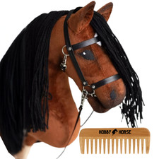 HOBBY HORSE A4 STICK PFERDEKOPF MIT M&Auml;HNE BRAUN + KAMM M-HOBBYHORSE405
