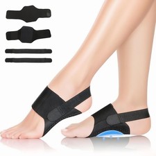 Arch Braces for Plantar Fasciitis Pair , Adjustable Brace w/Pads for Flat Fe...