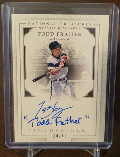 2016 National Treasures Notable Nicknames Auto /49 Todd Frazier
