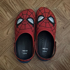 Crocs Spider-Man Marvel Red/Black Unisex Kids Slip-On Clog Shoes US Men size 10