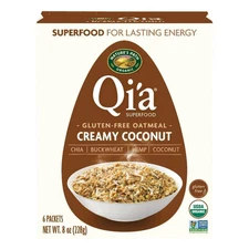 Nature's Path Organic Qi'a Creamy Coconut Instant Oatmeal, 8 oz  (Pack of 2)