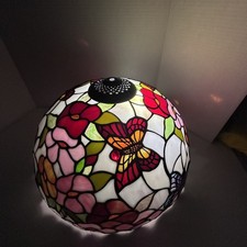 Vintage Tiffany Style Butterfly Lamp Shade 15.5” READ DESCRIPTION