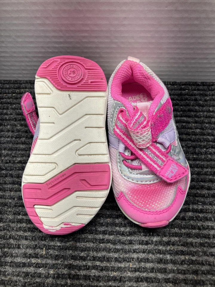 Zapatos de jugador Stride Rite Made2Play niñas pequeñas talla 5 rosa SRTech gancho bucle Foto 4 de 4