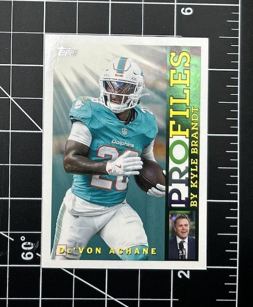 2026 Topps Flagship Devon Achane #TP-6 Profiles - Miami Dolphins Insert