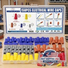 150PCS Electrical Wire Caps Wire Connectors Nuts Kit, Insulating Insert Twist El