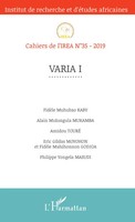 Varia I Collectif Taschenbuch 248 S. FranzöSisch 2022 Editions L'Harmattan
