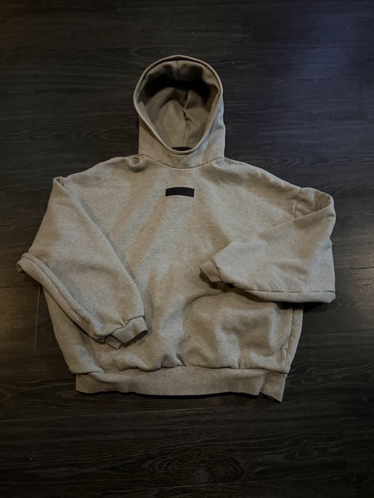 Essentials Fear of God Gray Pullover Fleece Hoodie Men's Logo Long Sleeve