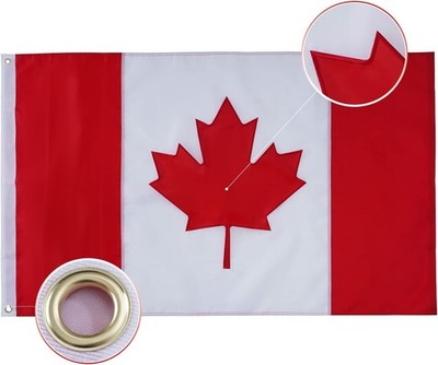 Canadian Flag 4x6 ft Outdoor, Embroidered Canada Flags Outdoor Heavy Duty, Do...