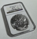 1987 $1 American Silver Eagle NGC MS70 Brown Label