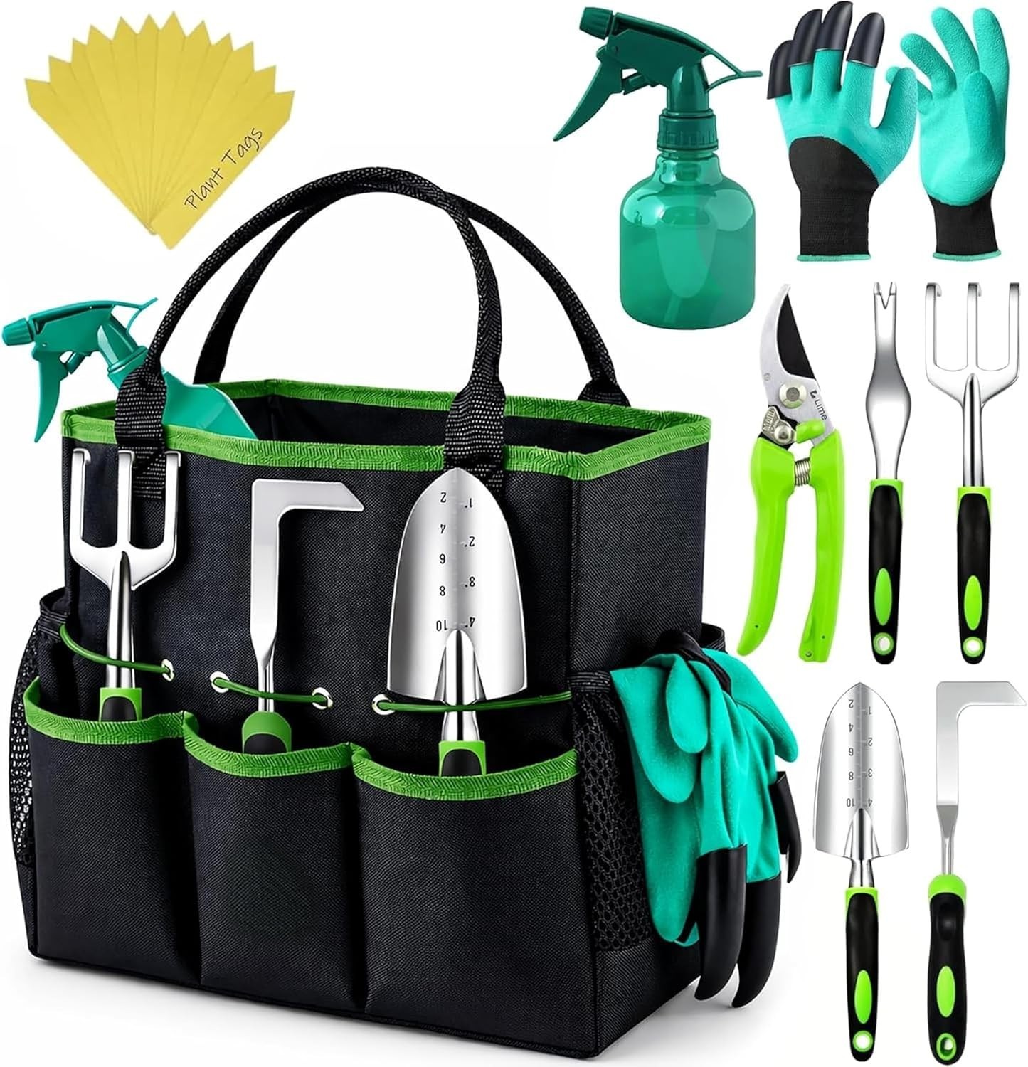 Heavy Duty Gardening Tools Ergonomic Garden Tools Set With Garden Bag RUST PROOF