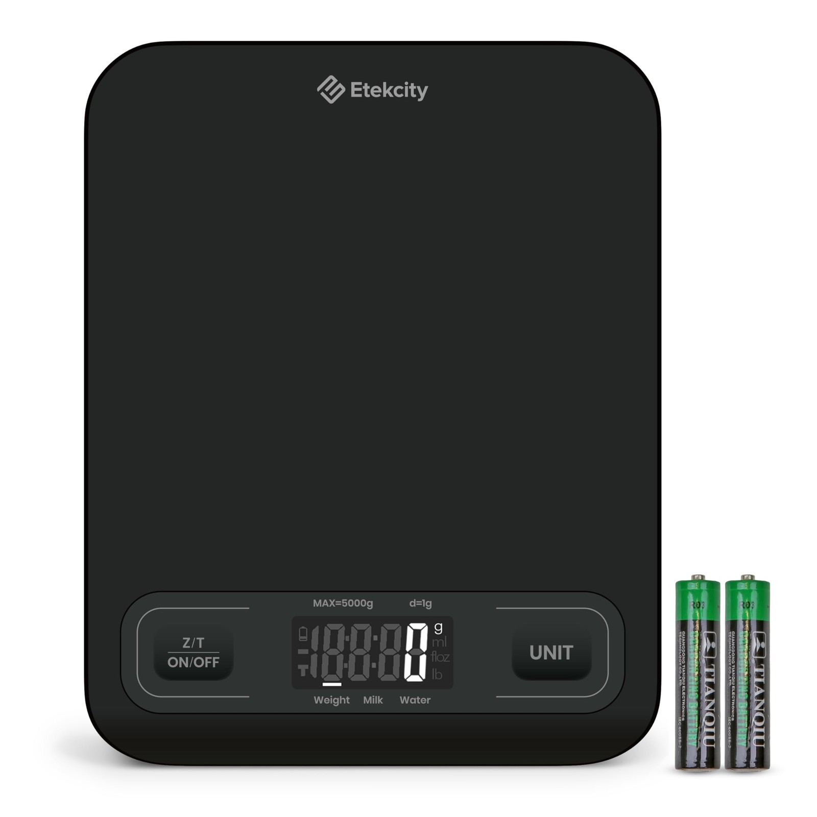 Etekcity Food Kitchen Scale, Digital Weighing Scale with 5kg 1g/5kg, Black