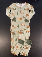 Bundle Of 2 - Angel Dear - Kids Bamboo Yeti Balloon Pajama Sets - Size 5T