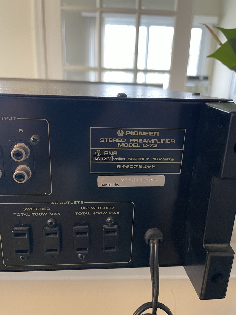 Pioneer C-73 Stereo Preamplifier Rare Spec-3 | eBay
