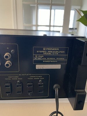 PIONEER ステレオプリアンプ　C-73 Pioneer C-73 Stereo Preamplifier Rare Spec-3 | eBay