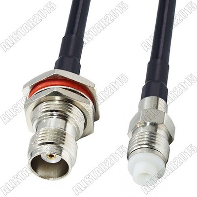 FME Female to TNC Female Jack Bulkhead Connector Lot RF Pigtail Coax Cable RG58