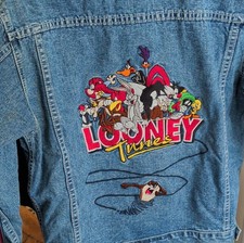 Warner Bros. Studio Store Looney Tunes Denim Jacket XL Blue Kids Bugs Bunny