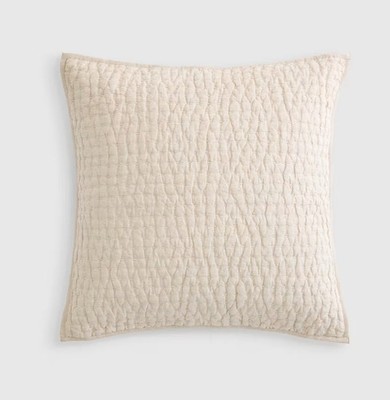 NWOT Quince EURO Sham Linen Cotton Stitch NATURAL Darker In Person SINGLE