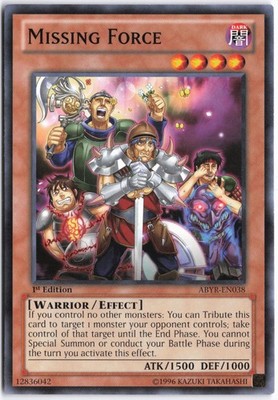 Yugioh - Missing Force ABYR-EN038 1st Edition - Abyss Rising
