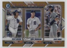 2021 Bowman Talent Pipeline Gold Refractor 13/50 Zack Short Riley Greene 17hc