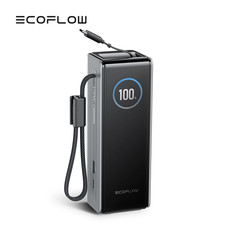 EcoFlow Rapid Power Bank 25000mAh 100W Built-in & Retractable Cables Compatible