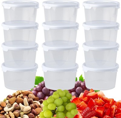 Runde 300ml Stapelbare Kunststoff Lebensmittel Behälter Boxen mit Deckel BPA Frei