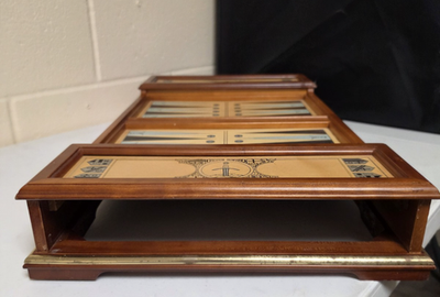 Jeu De Backgammon Franklin Mint Excalibur - Édition Limitée 1986 - Complet - Vintage