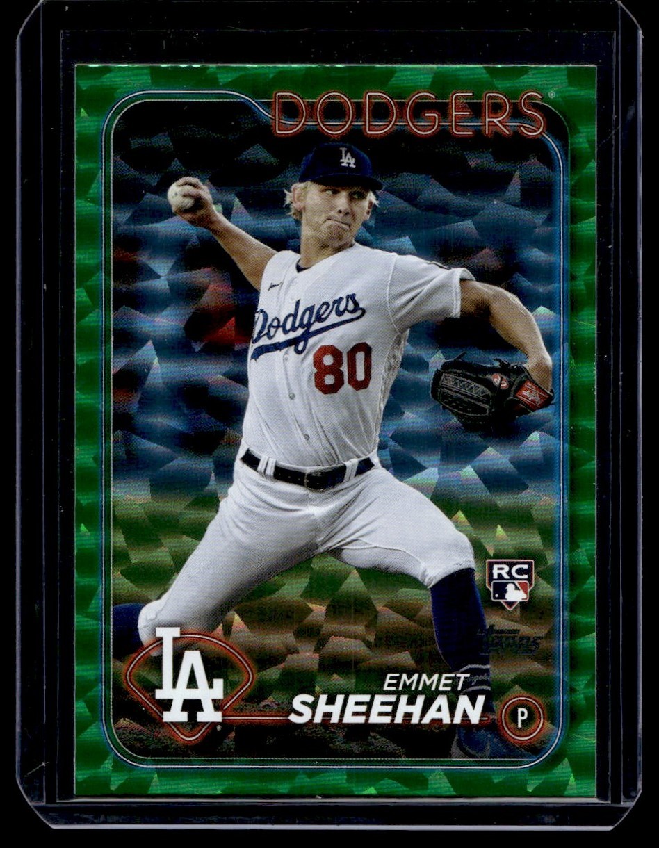 2024 Topps Series 1 Green Foil Emmet Sheehan RC 405/499 Los Angeles Dodgers #283