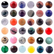 100pcs 8mm Natural Stone Round Beads Multicolor 1mm Hole Loose Gemstones DIY