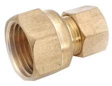 Pipe Fitting,Adapter,Lead Free Brass,1/2 Female Compressionx3/8 In. Male Compres