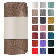 Polypropylene Cord 2mm, 251 Yards Crochet Bag Rope, Brown