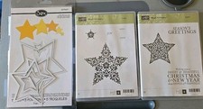 Stampin Up Bright  Beautiful And Many Merry Stars Stamp Sets And 5 Stars Dies