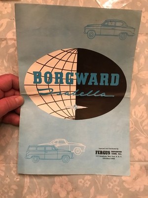 Borgward Isabella Sedan Coupe Station Wagons Sales Brochure 1958 ?