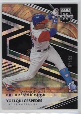 2020 Panini Elite Extra Edition Prime Numbers B /59 Yoelqui Cespedes #168 0q3