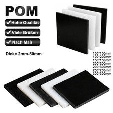 POM Płyta z tworzywa sztucznego Polioksymetylen Płyta z tworzywa sztucznego Grubość 2-50mm Biała Czarna