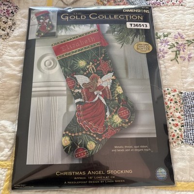 Dimensions Gold Collection Christmas Angel Needlepoint Stocking Kit 16'' 9135 D16
