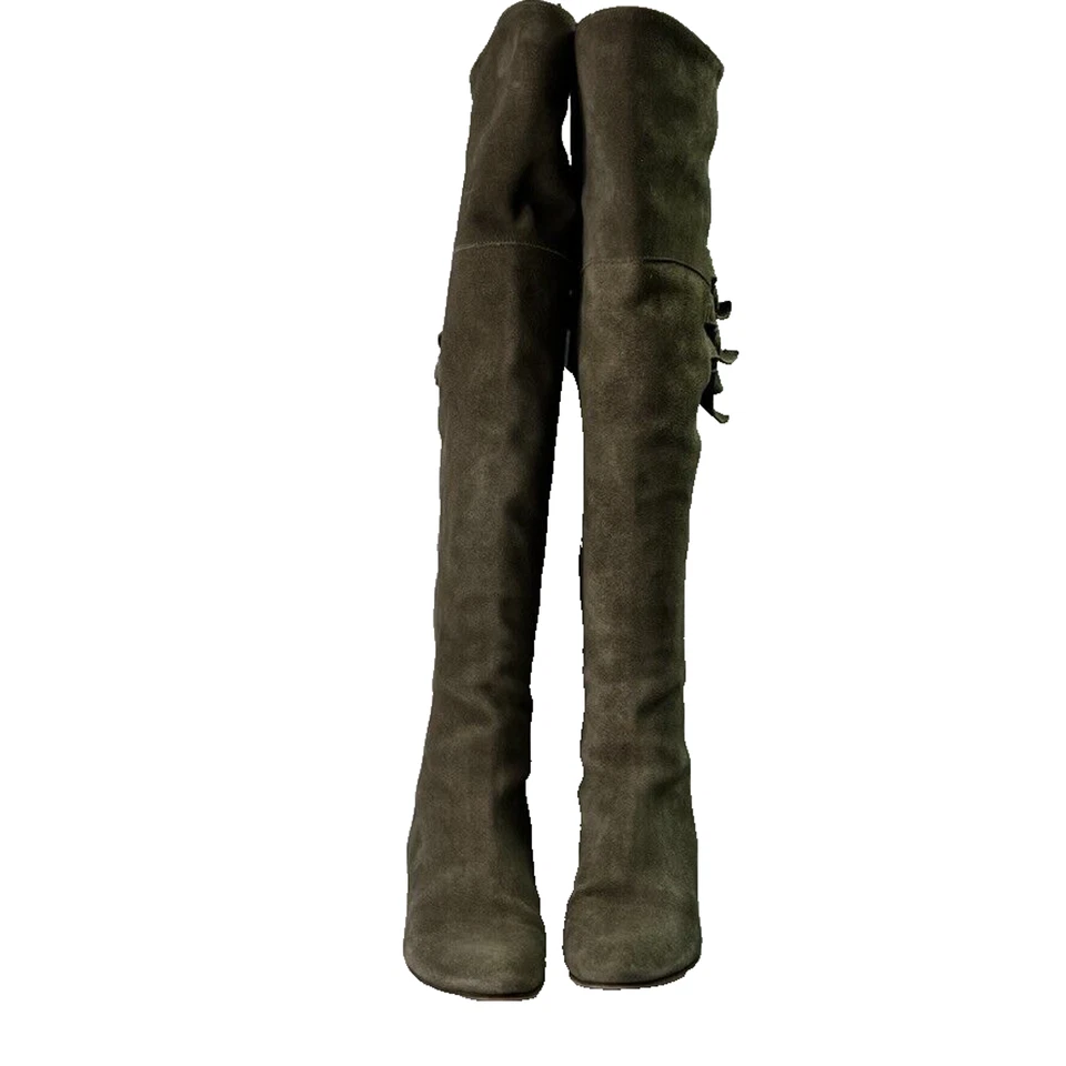 Joie Boots Women 8 Leather Suede Coachella Over The Knee Triple Buckle detail - Image 2 of 4