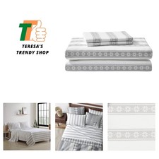 King Sheets, Cotton Flannel Bedding Set, Brushed For Extra Softness, Cozy Hom...